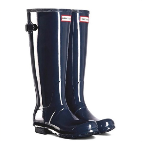 Hunter Shoes - Hunter Original Navy Tall Gloss Size 11 (US)